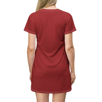 Load image into Gallery viewer, Empowered Elegance T-Shirt Dress - Bold Graphic Art, Casual Everyday Wear, Summer Outings, Unique Gifts, Fashion Statement
