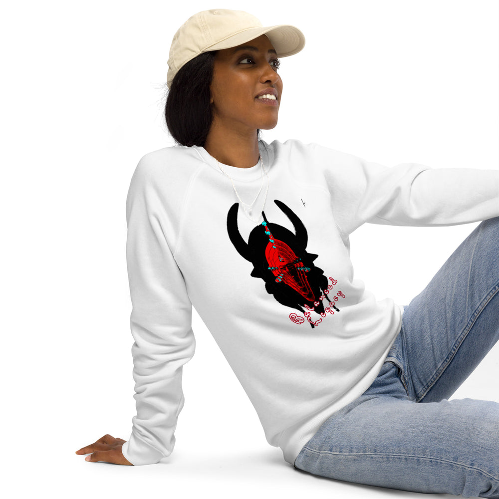 Organic raglan sweatshirt